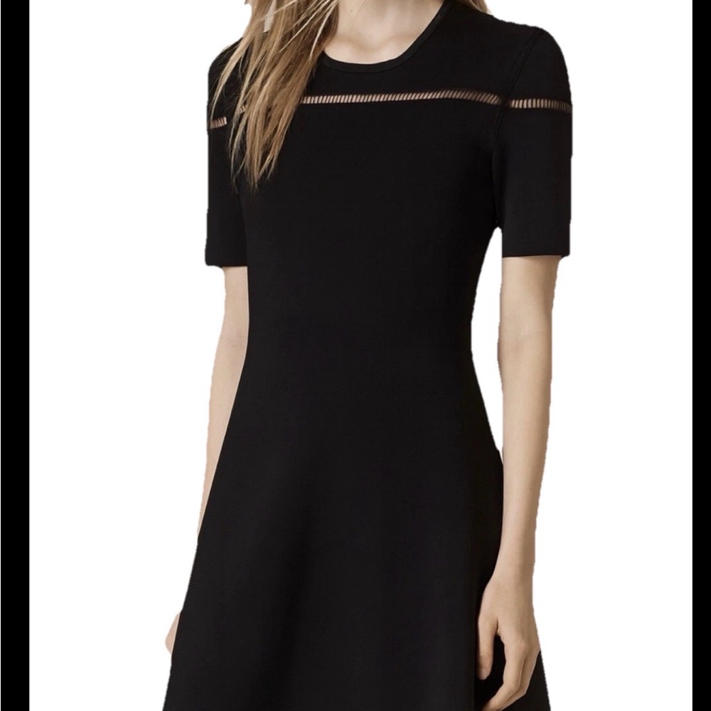 Burberry London Black Knit Fit & Flare Dress - Sz Small